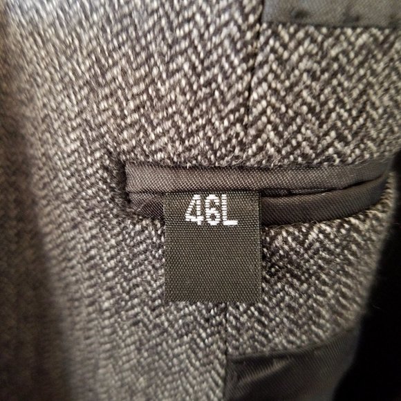 Jean Paul Germain Herringbone Pattern Suit Jacket 46L - Picture 5 of 11